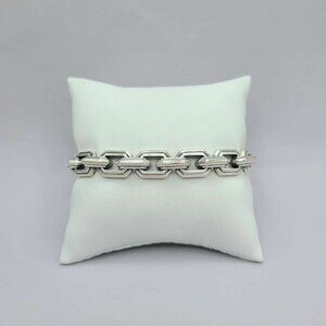 David Yurman Faceted Flat Link Bracelet w/ Sterling Silver - 11mm - Medium